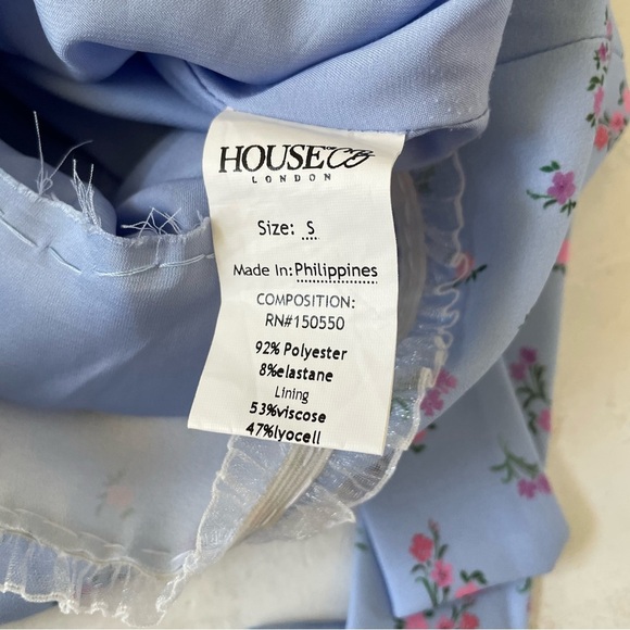 House Of CB ‘Lana’ Jumpsuit Romper Blue Floral Small (Shortened) Size S - Picture 9 of 11